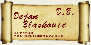 Dejan Blašković vizit kartica